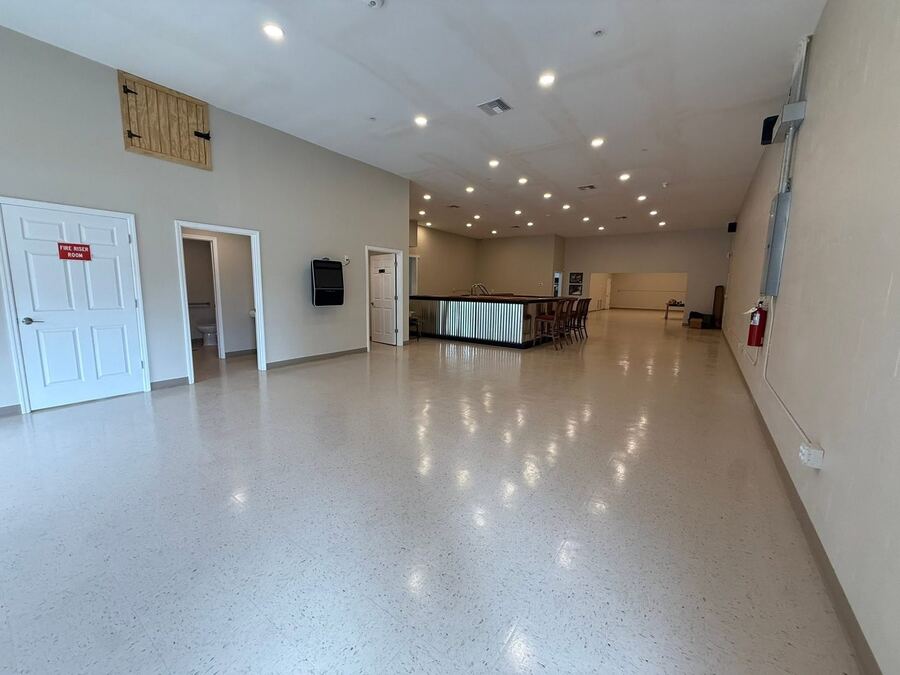 FOE lodge interior renovation, hallway finish work