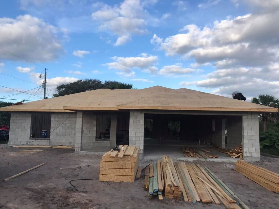 New home build under construction