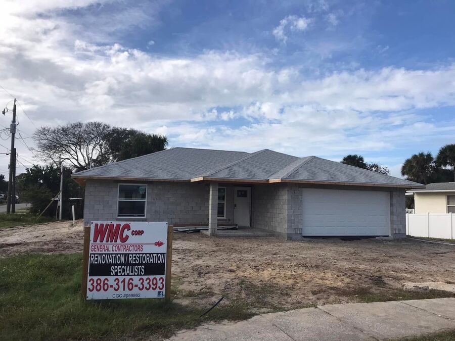 New home build, exterior construction