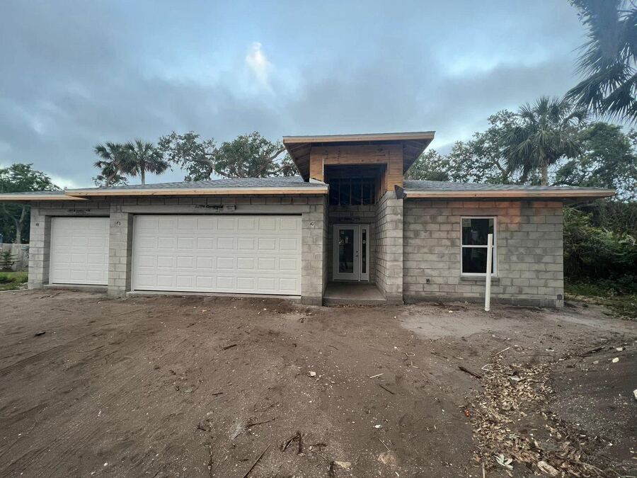 New construction framing progress