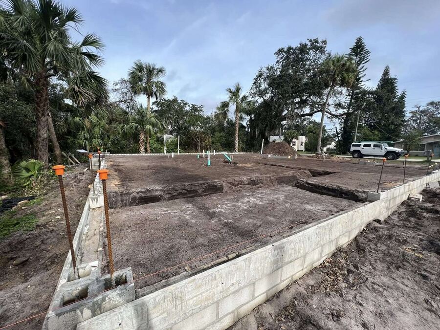 Riverside custom home under construction