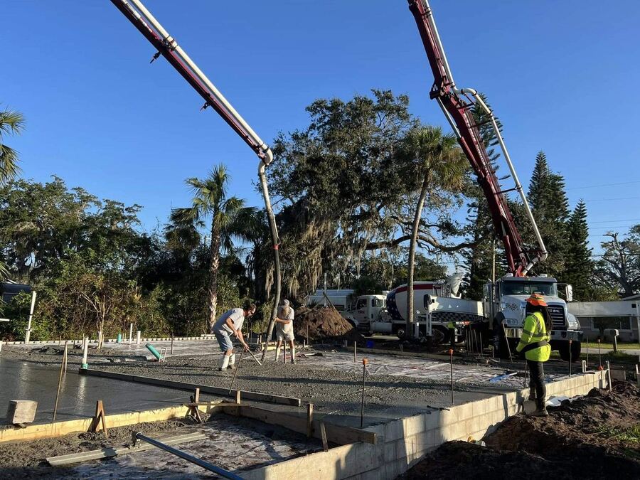 Riverside home construction progress